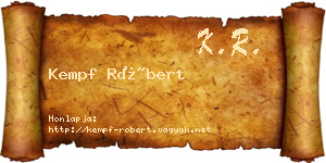 Kempf Róbert névjegykártya